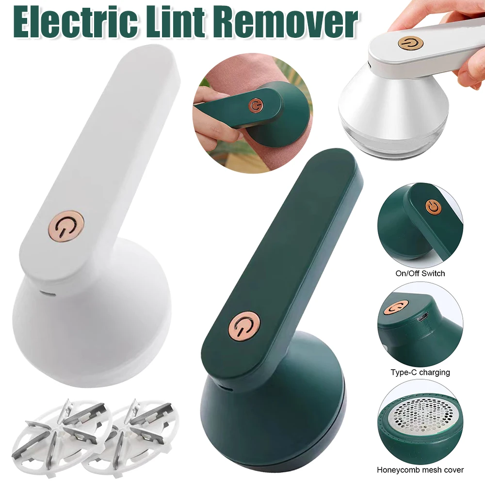 Lint Remover Fabric Shavers Clothes Lint Remover Fabric Shaver Electric Lint Remover Rechargeable Fabric Shaver Hair Ball Trimmer Six Blades Clothes Ball Remover Anti Pilling Pellet