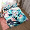 Japanese Kawaii Anime Miku Bedding Set Single Twin Full Queen King Size Bed Set Aldult Kid Bedroom 3D Print 4