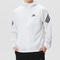 Adidas Veste à capuche tissée pour homme, vêtements de sport, course à pied, entraînement physique, veste décontractée coupe-vent Kq8061 1