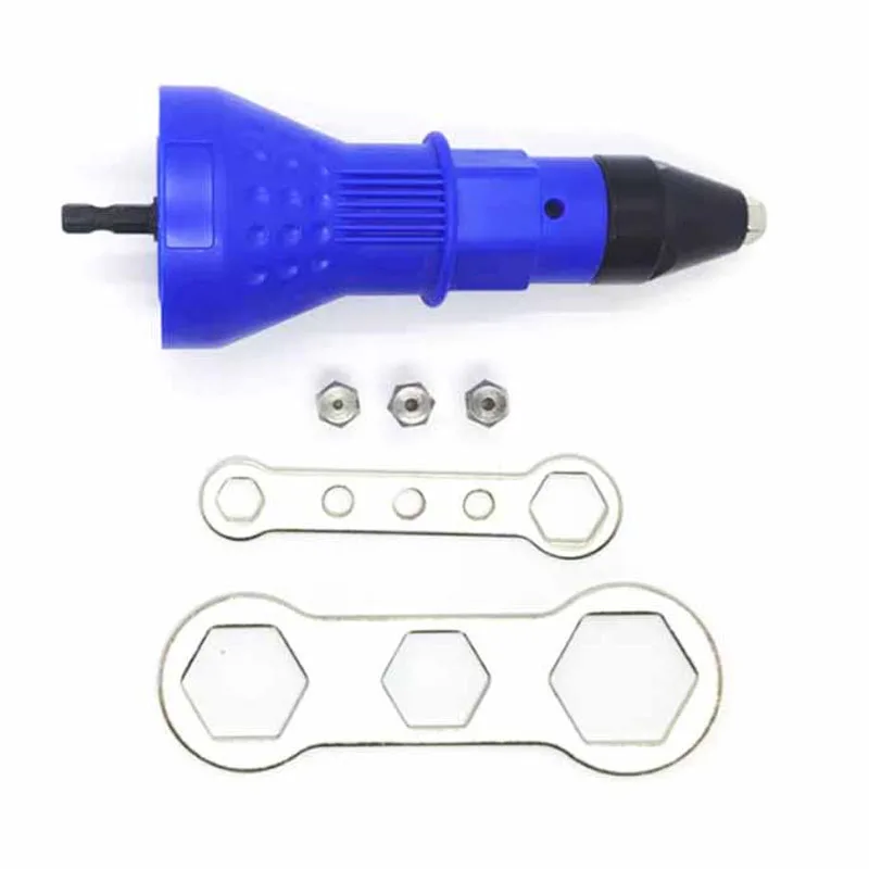 Electric Rivet Nut Gun Riveting Tool Cordless Riveting Drill Adaptor Insert Nut Tool Accessorie Riveting Drill Adapter bailey 1pc 70mm crown through hole drill bits european type woodworking tool cnc router 5 12mm hole making tool accessorie