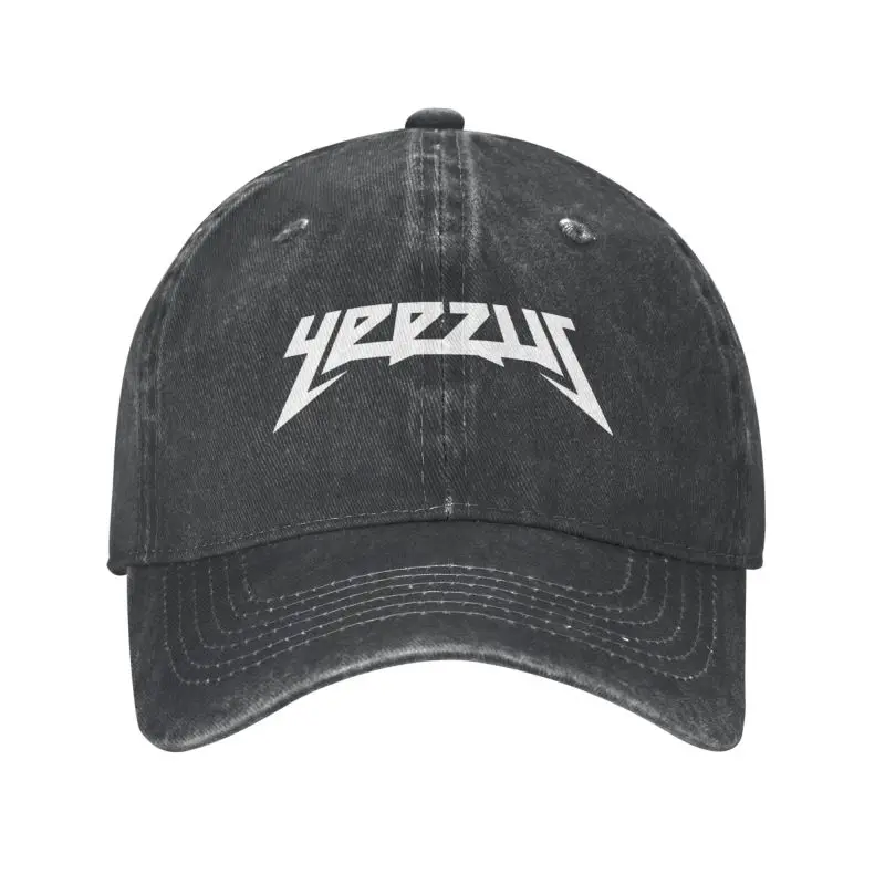 Fashion Unisex Cotton White Kanye Baseball Cap Adult Ye Adjustable Dad Hat for Men Women Hip Hop