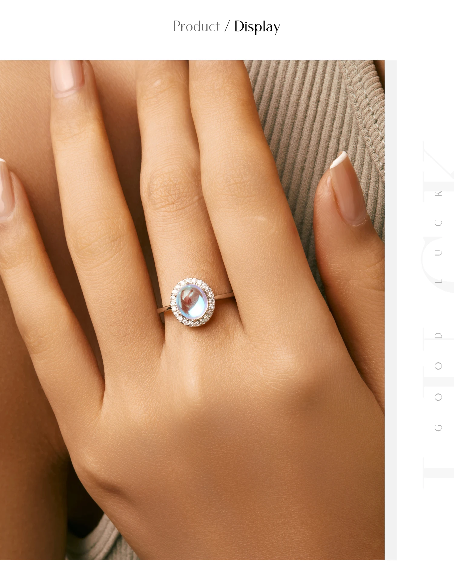 MODIAN 925 Sterling Silver Delicate Luxurt Oval Moonstone Party Finger Ring Shiny Rainbow Color Fine Jewlry For Women Gift