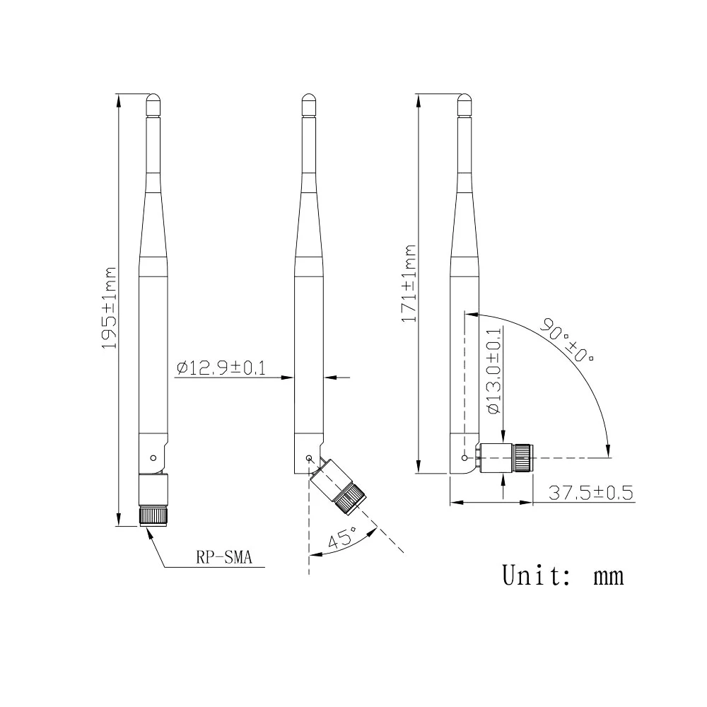 Lora antenna 868MHz LoRa Antenna Indoor Omni Rubber Aerial SMA Male