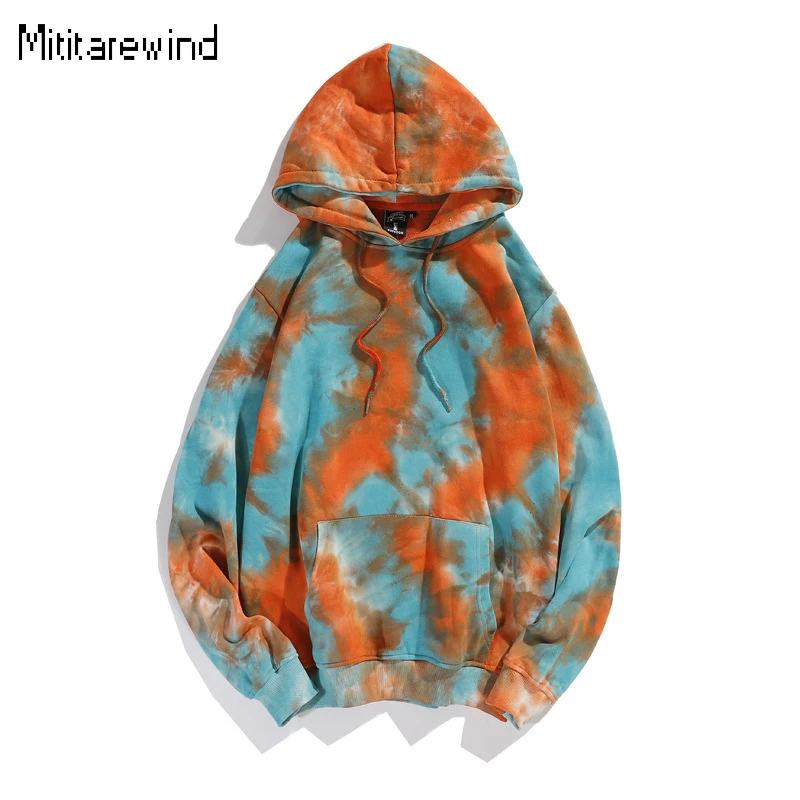 

Hip Hop Streetwear New Sweatshirts Men and Women Youth Couples Tops Ins Trendy Tie-dye Hoodies Y2k Causal Loose Men's Clothing