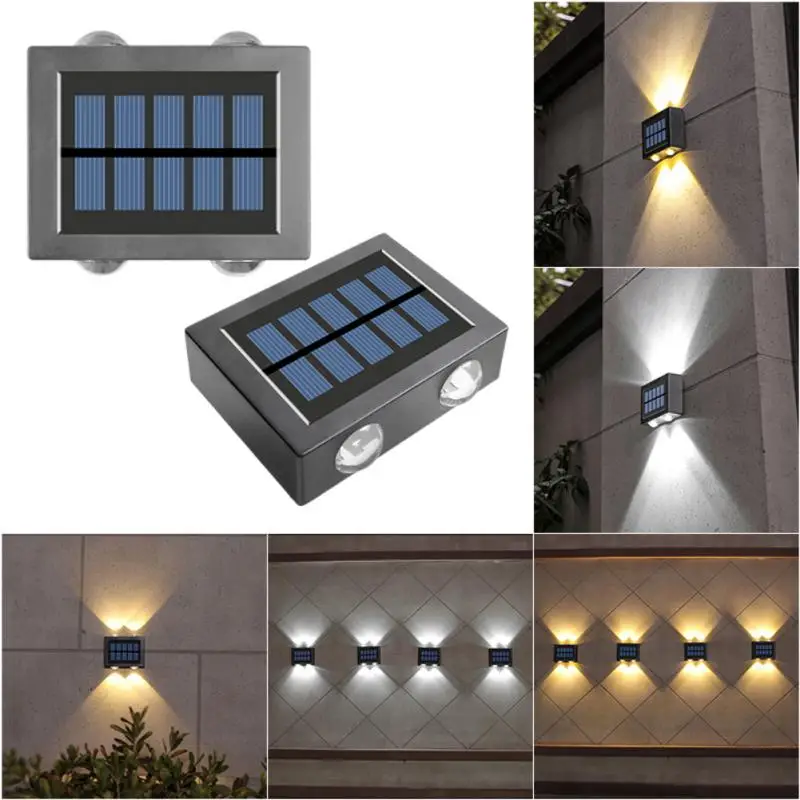 

4LED Highlight Solar Light Outdoor Waterproof Solar Led Light Sunlight Lamps For Garden Street Balcony Decor Solar Wall Lamps