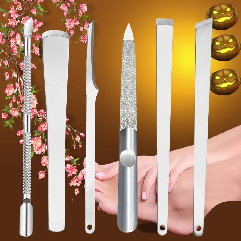 6PCS professional toenail care kit-suitable for the elderly, stainless steel toenail tool kit, easy-to-use home nail kit