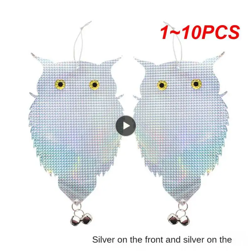 

1~10PCS Owl Bird Repellents Control Scare Device Laser Reflective Fake Owl Scares Bird Pigeons Woodpecker Repellent Garden