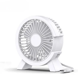Portable USB Mini Desk Fan - Energy - Efficient Silent Desktop Fan (White)