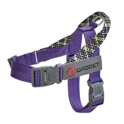 Durable No - Pull Nylon Dog Harness with Creative Flat Rope Design - M (Power orange)