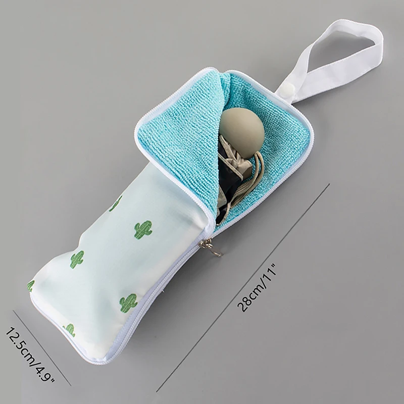 Small Fresh Print Pattern Umbrella Storage Bag Clutch Type Absorbent Folding Umbrella Bag Go Out Portable Waterproof Storage