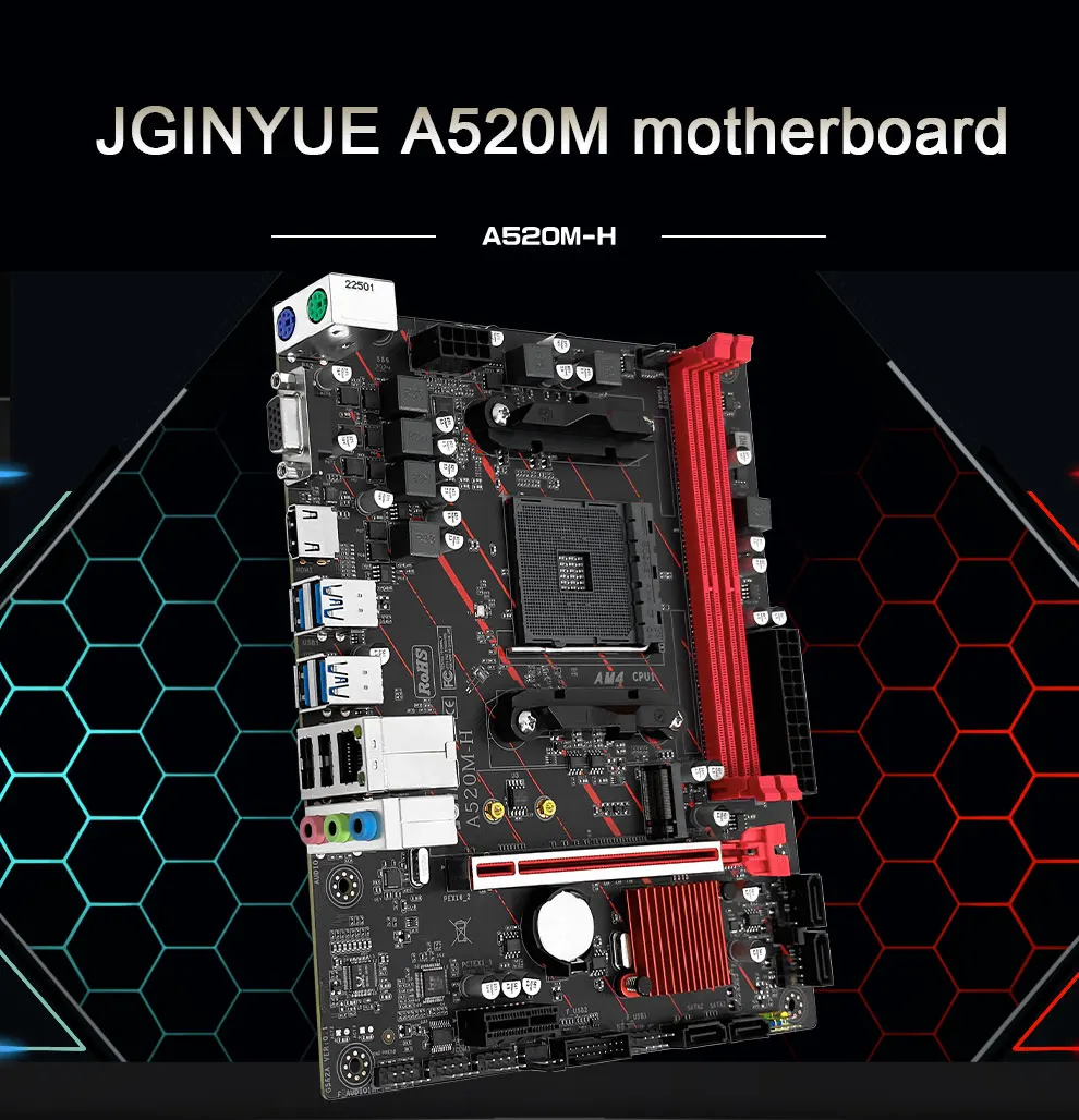Supply A520MH AMD AM4 Ryzen 1/2/3/4/5 generation Motherboard Wholesale