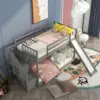 Twin Bunk Beds with Slide for Kids, Low Profile Bunk Beds with Staircase, No Box Spring Needed 3