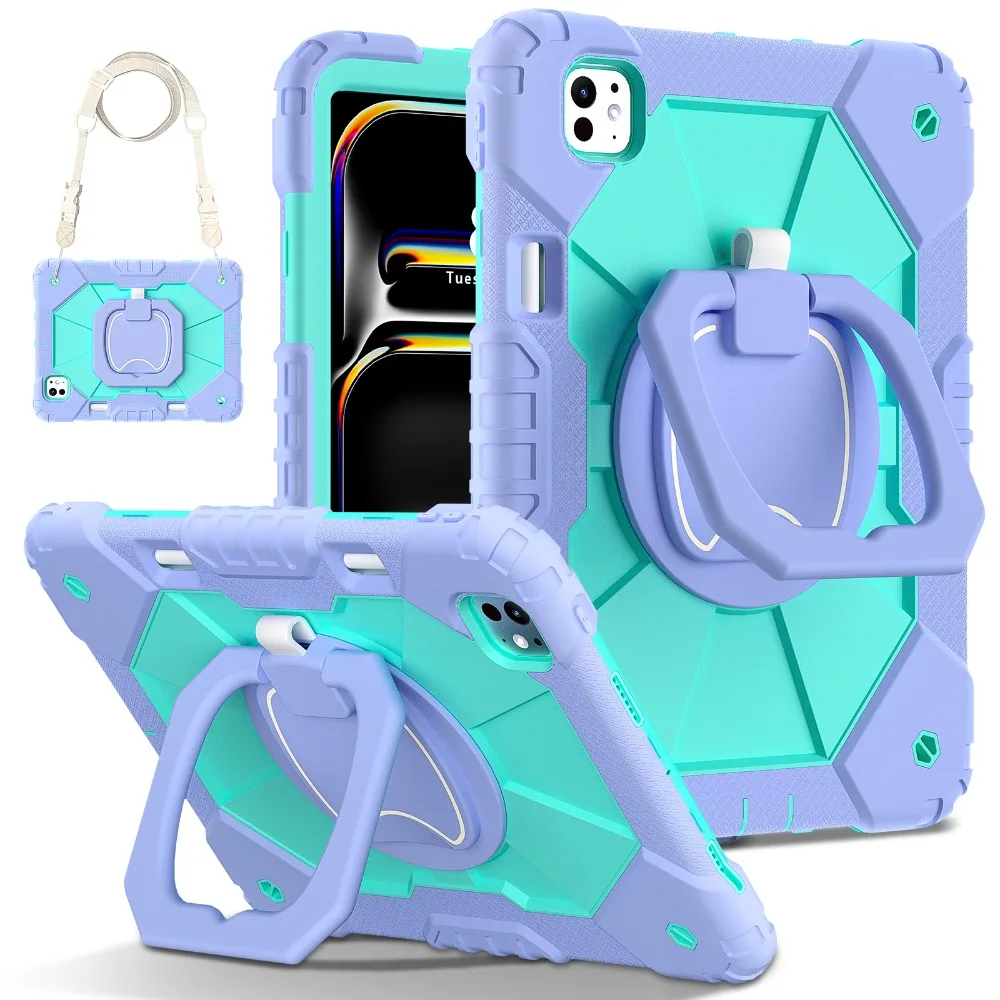 Shockproof Rotating Stand Tablet Case with Enhanced Protection