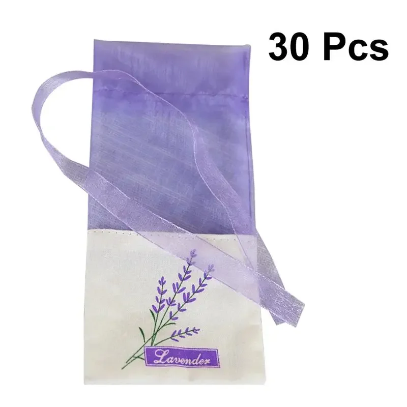 30pcs New Empty Sachets Bag Flower Printing Fragrance Lavender Sachet Bag Lavender Sachet Bags Purse Fragrance Bags