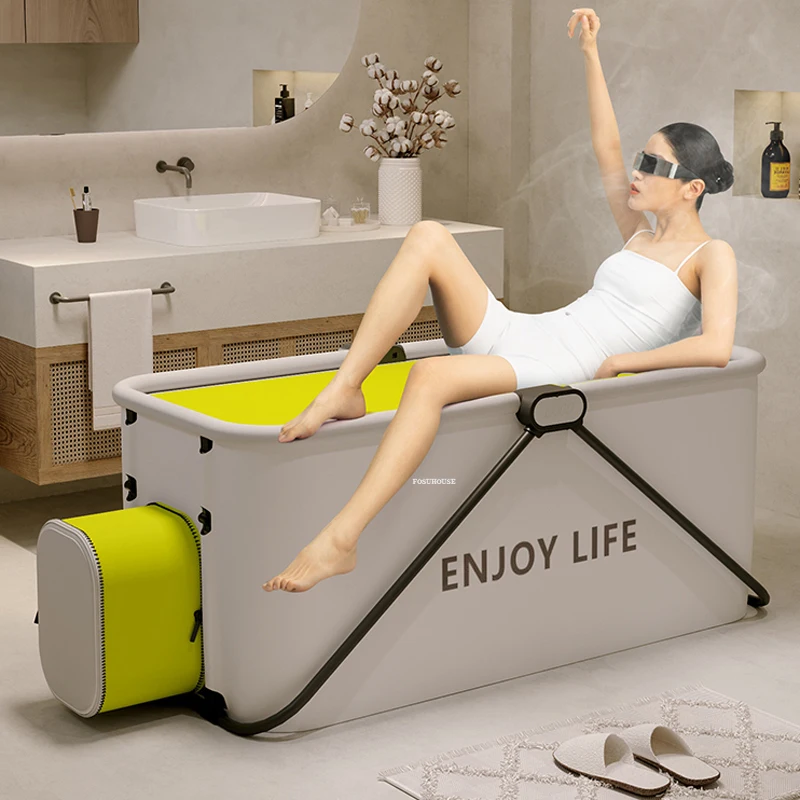 Thicken Design Bathtubs For Bathroom Products Whole Body Comfortable Insulation Bath Tub Home Folding Adult Portable Bathtub