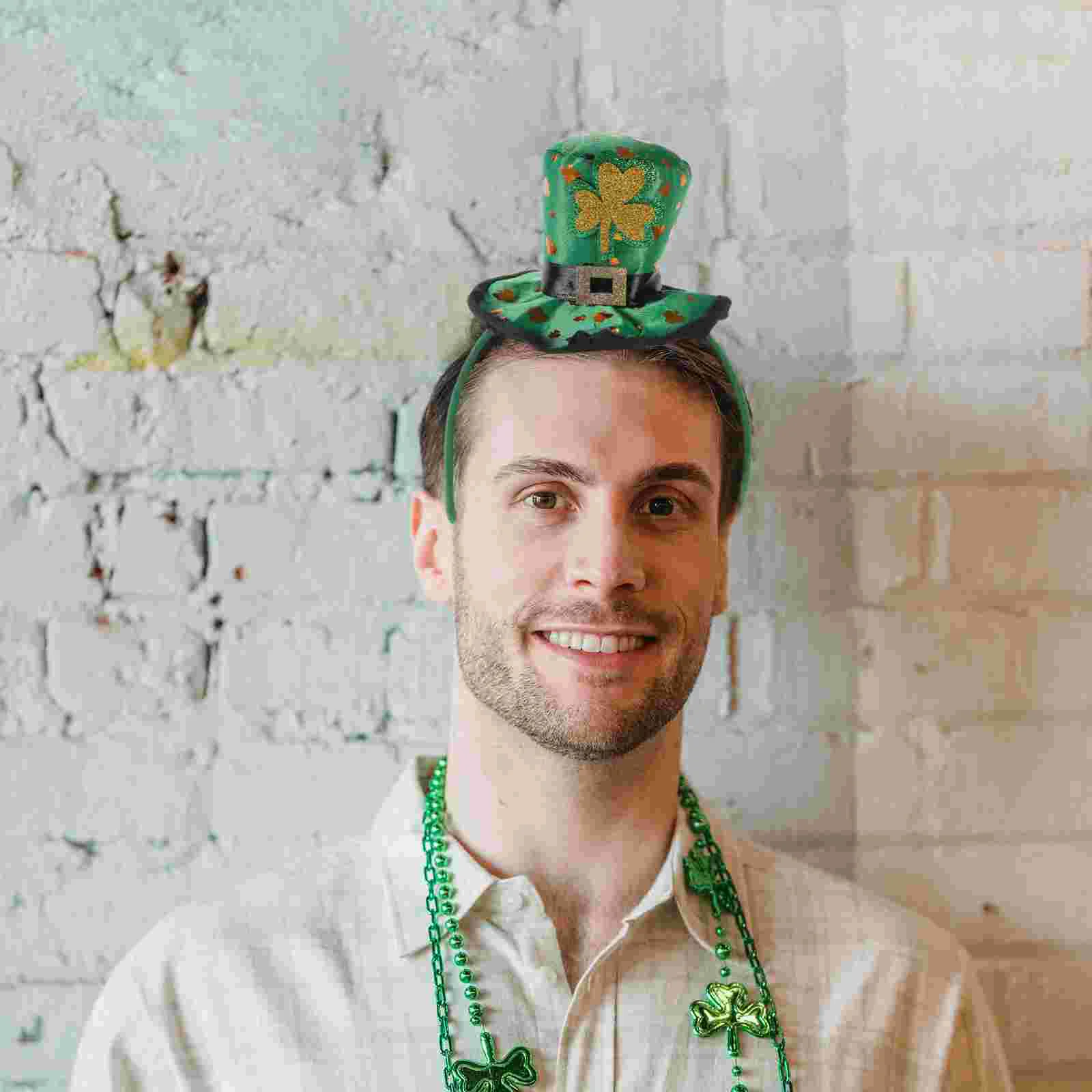 Hat Women Hair Accessories Girls Headband Party Hats St Patrick Decor Shamrock Hair Hoops Festive Supplies Saint party hat birthday headband set unicorn headband rabbit headband