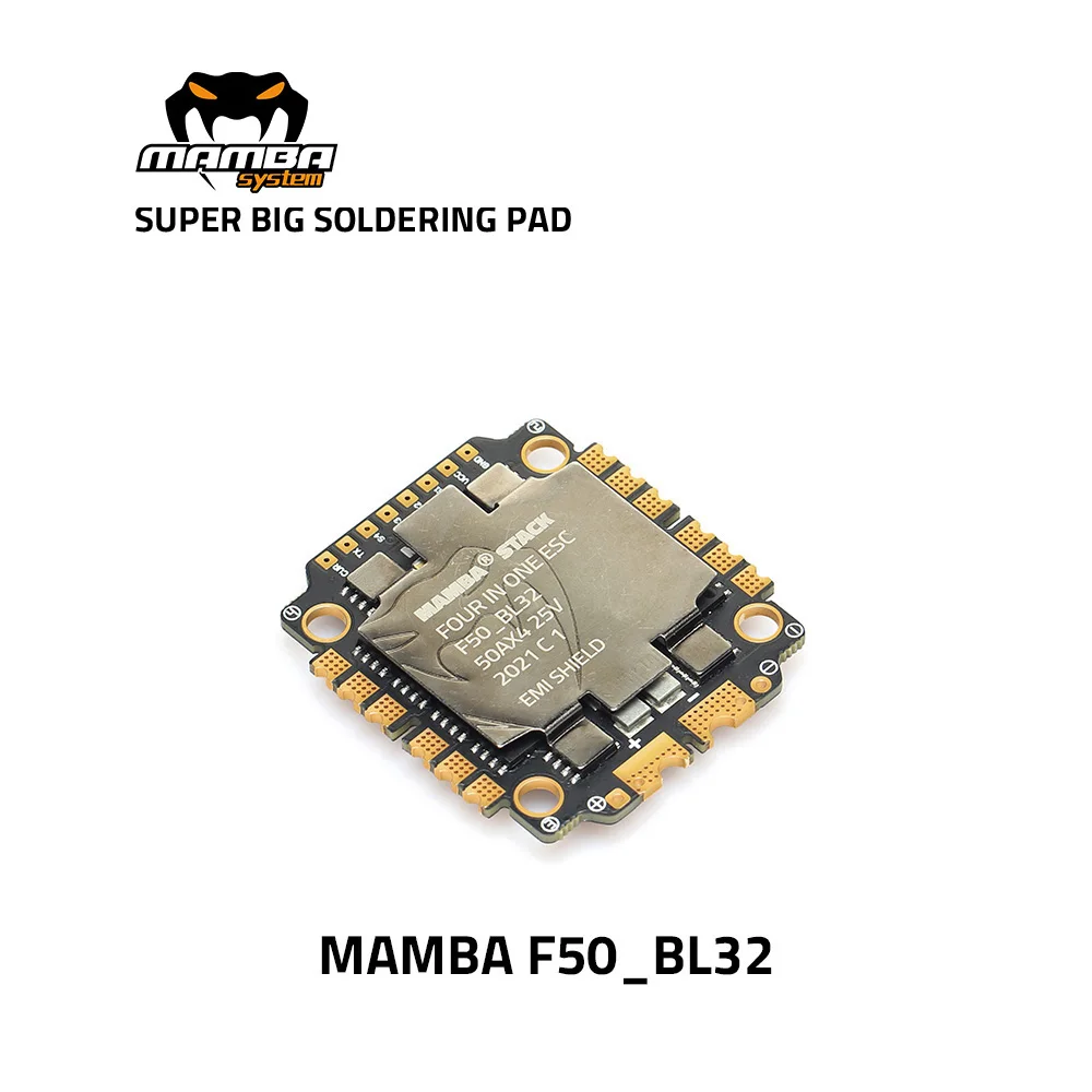 

MAMBA F50_BLS Dshot600 4IN1 ESC 50A 6S 128k Electronic Speed Controller BLHeli_S32