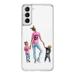 Queen Hair Mom and Baby Clear Soft Phone Case for Note 20 (B9)