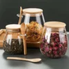 Airtight Food Containers Kitchen Storage Pots Glass Jar with Lid Sealed Canister Sugar and Tea Cans Hermetic Kitchen Coffee Jars 2