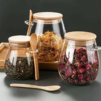 Airtight Food Containers Kitchen Storage Pots Glass Jar with Lid Sealed Canister Sugar and Tea Cans Hermetic Kitchen Coffee Jars 2