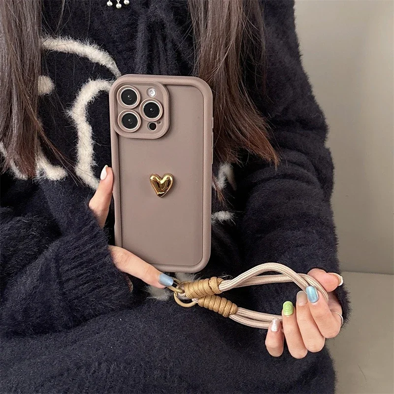 รูปสินค้า เคสโทรศัพท์แฟชั่นเกาหลี 3D ลายน่ารัก พร้อมสายคล้องมือ