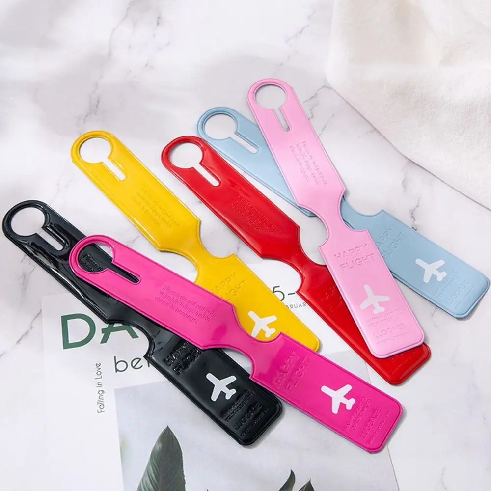 Suitcase Tag Airplane Check-in PU Leather Holiday Travel Travel Accessories Luggage Tag Boarding Pass Airplane Suitcase Tag