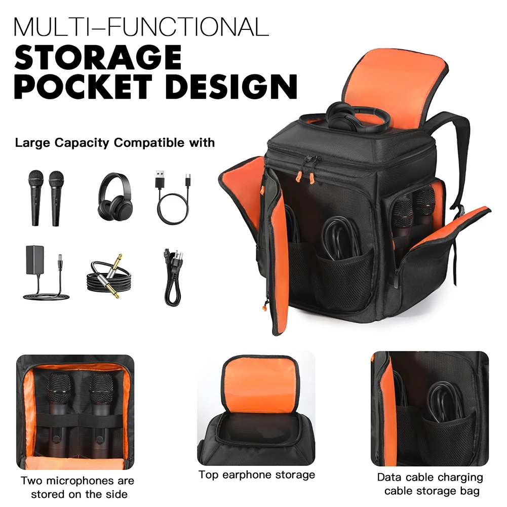 For Bose S1 Pro/Pro+ Portable BT Speaker Backpack Breathable Wireless Speaker Storage Bag Travel Audio Carrying Backpack