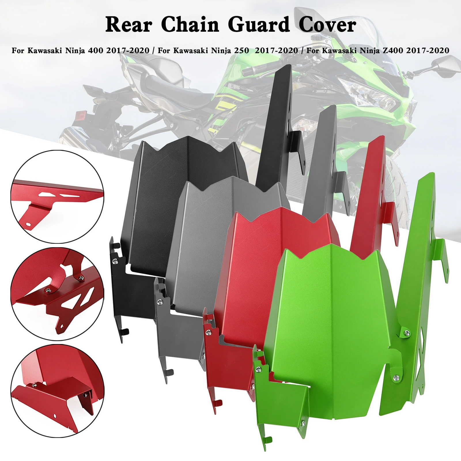 

Защитная крышка цепи звездочки Areyourshop для Kawasaki Ninja 400 250 Z400 2017-2020 аксессуары для мотоциклов