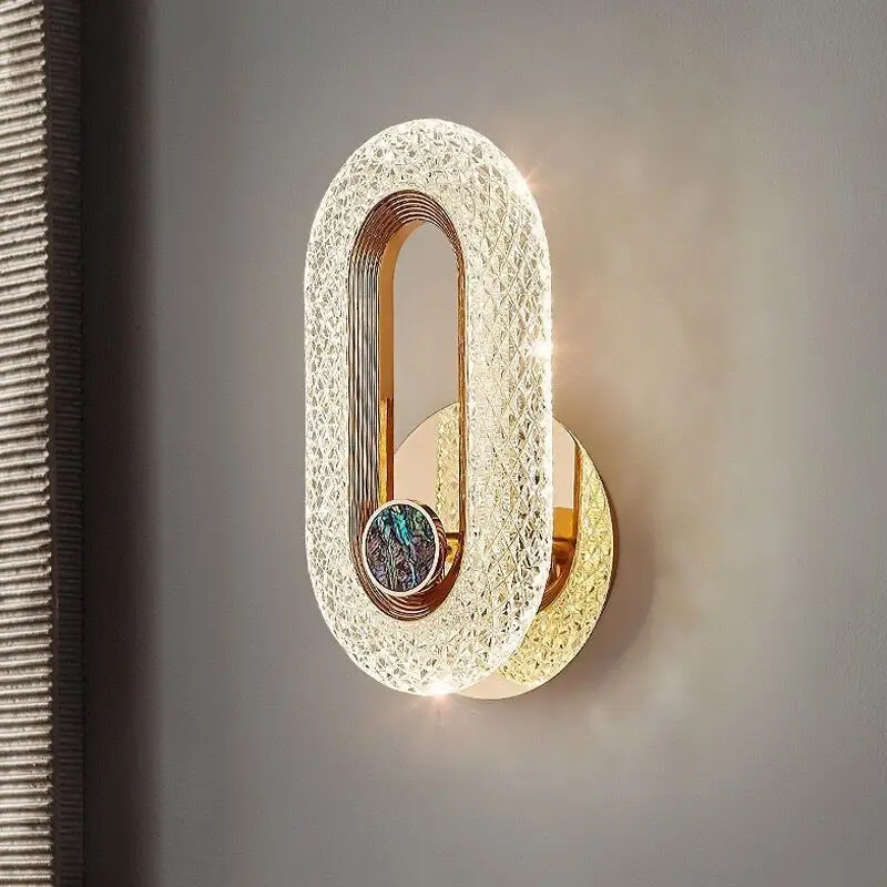 Crystal LED Wall Lamp Modern Nordic Wall Light Sconces Indoor Lighting Home Decor for Living Room Bedroom Bedside Light Fixture