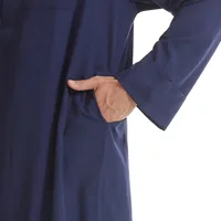 Chemise longue pour homme TH837, style urbain tendance, mélange de coton et de fibres de polyester, convient à toutes les saisons, usage quotidien, patchwork ethnique 4