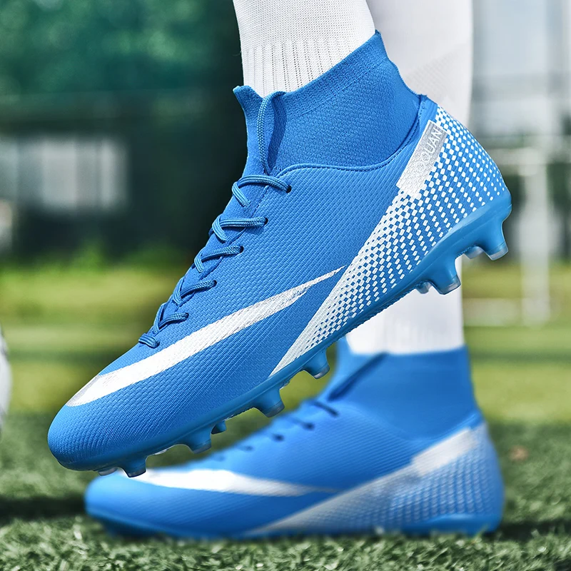 DR.EAGLE Fashion New Specializedl Football Shoes Men's High Ankle Sports Shoes Lightweight Football Children Boy Breathabl football shoes