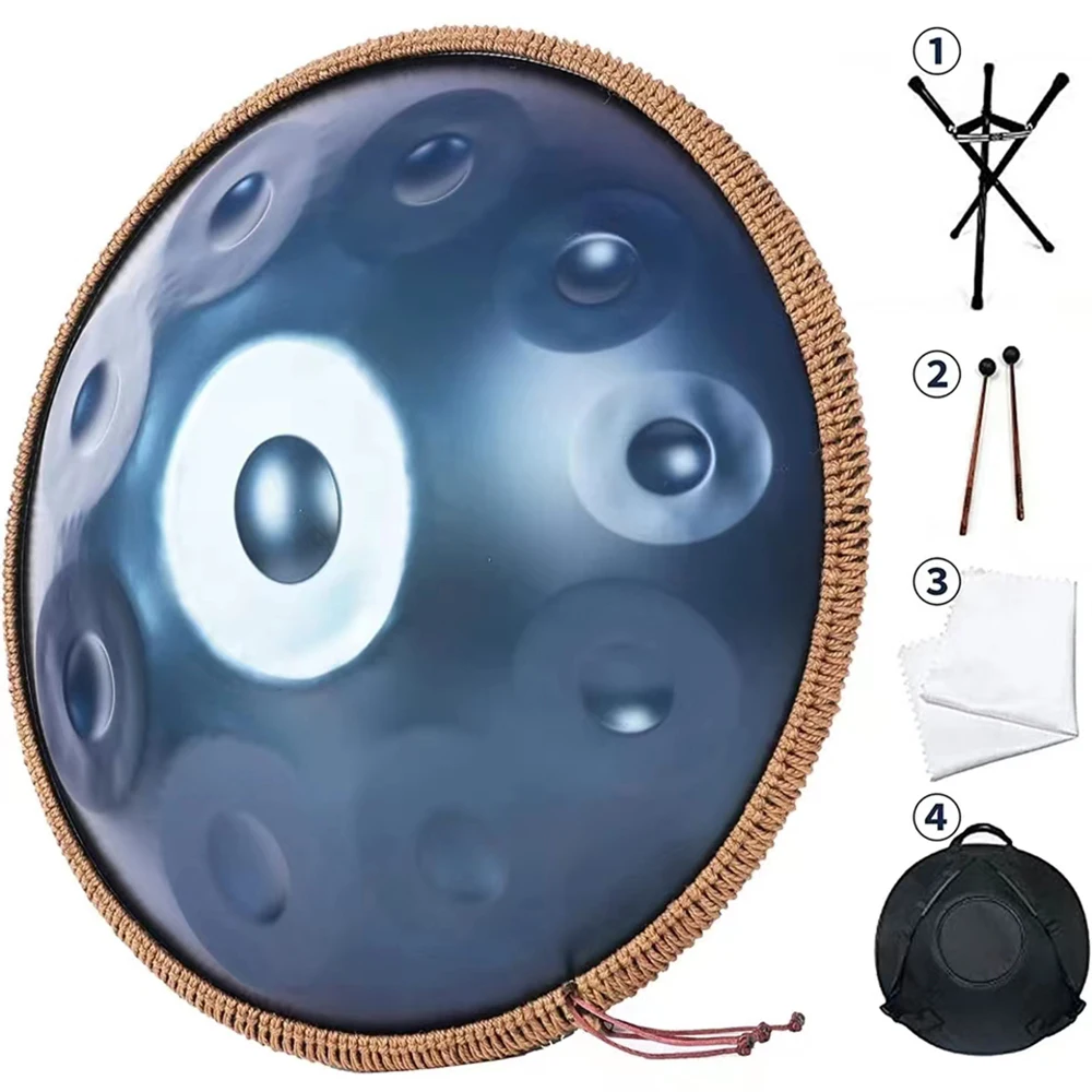 新品 22インチ 12音 ハンドパン 432hz スチールタングドラム 打楽器 Amazon | ハンドパン d マイナー 打楽器（ゴールド - 432hz - 12