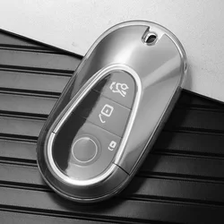 Premium TPU Transparent Car Key Cover - Luxury Protector Shell (Transparent)