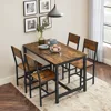 Dining Chair Set of 2, Rustic Wood Chairs with Metal Steel Frame, Easy to Assemble, Comfortable Seat 1