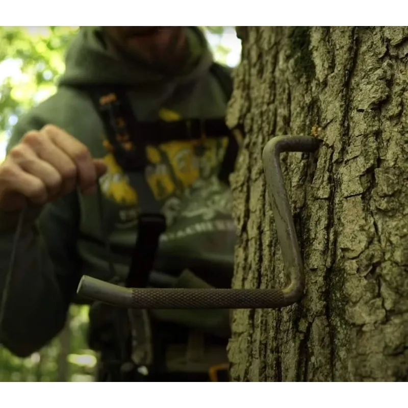 4 inch Screw-in Tree Steps Hunting Hold up to 705 lbs Fits Climbing to Tree Stands Slip-Resistant knurling Pattern