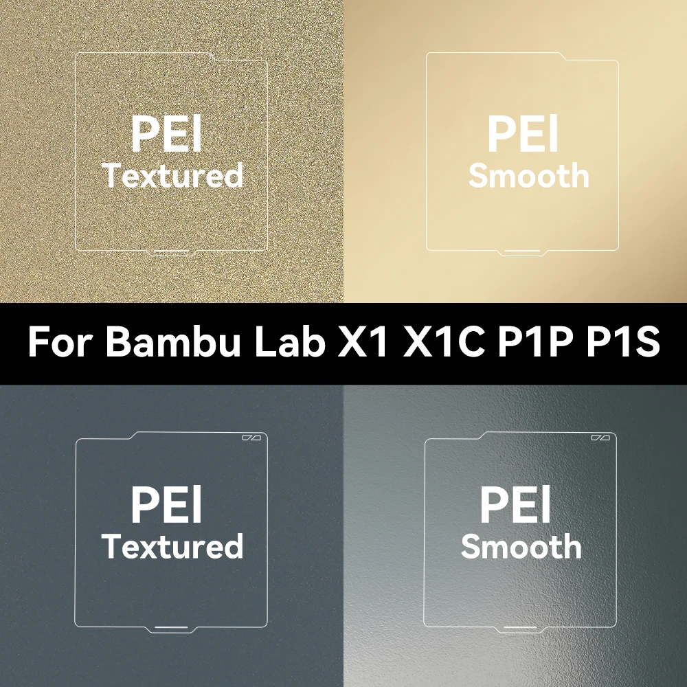 Für Bambu Lab Bauplatte PEI Federstahlblech A1 X1 X1C P1P P1S Bambu Lab 257x257 Bauplatte 3D-Drucker Zubehörplatte – Detail 3