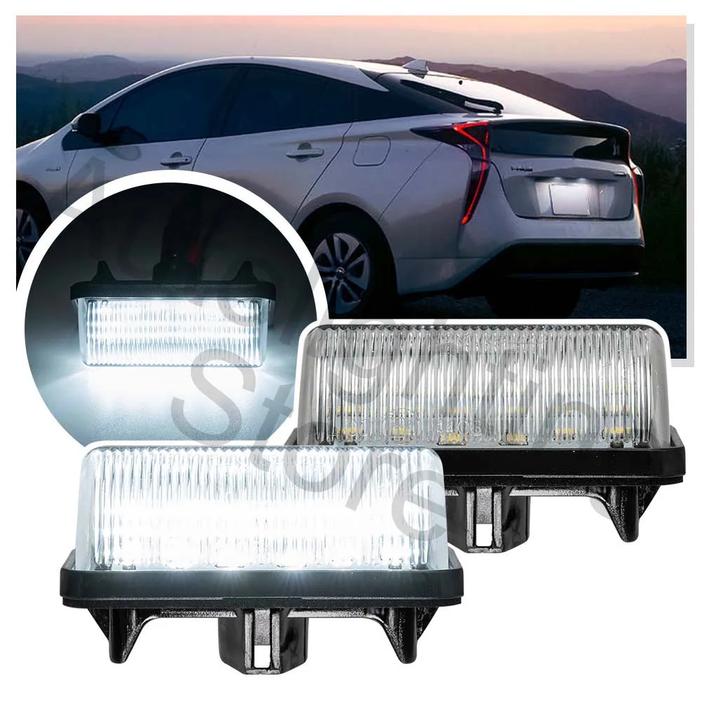 2PcsLEDNumberLicensePlateLightLampforTOYOTARAV4MiraiPriusIV