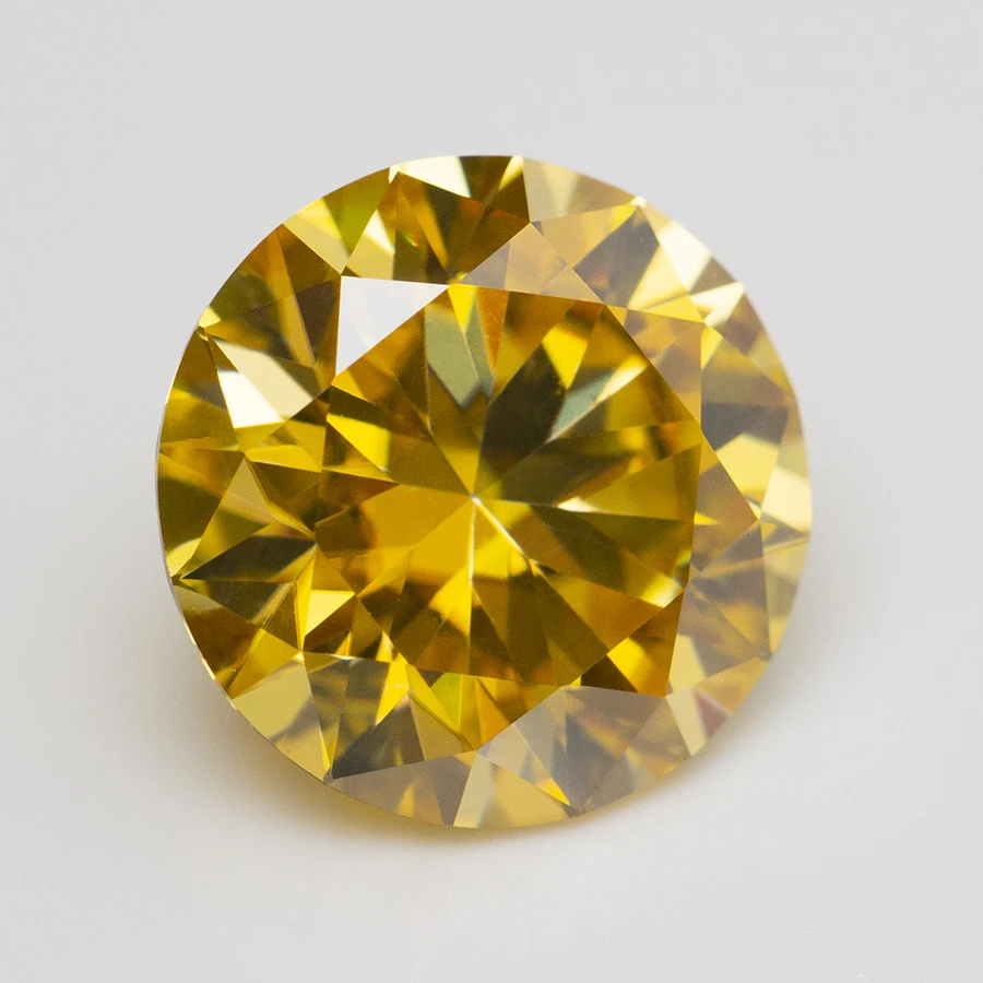 Loose Gemstones Moissanite Jewelry Materials Yellow Color Moissanite Stone with Certificate 0.5-5.0ct GRA Certified Moissanita Loose Gemstones Pass Diamond Tester