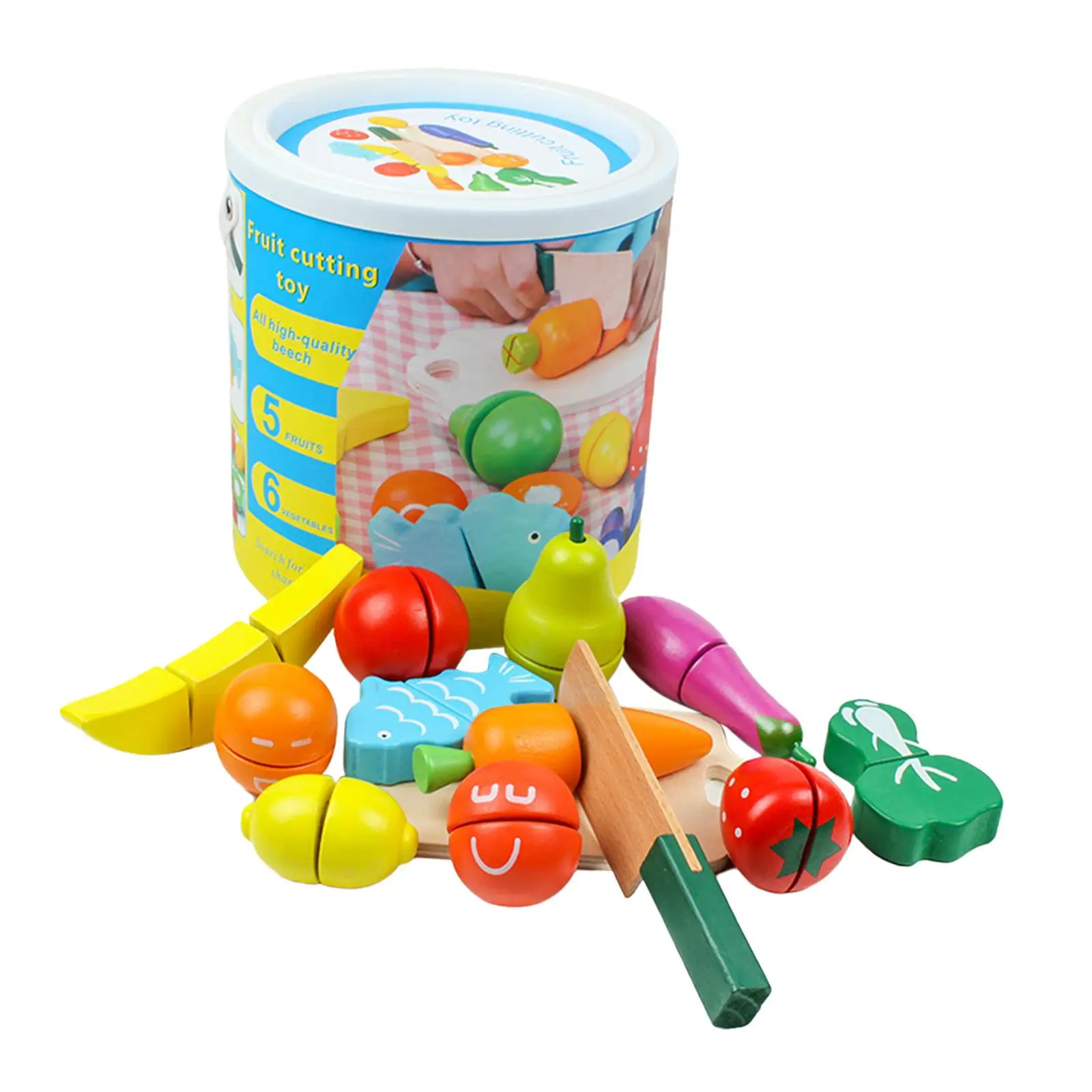 Play Food Toy Hand Eye Coordination Role Playing Pretend Kitchen Toys for Boy Girl Ages 1 2 3 Toddlers Kids Birthday Gift