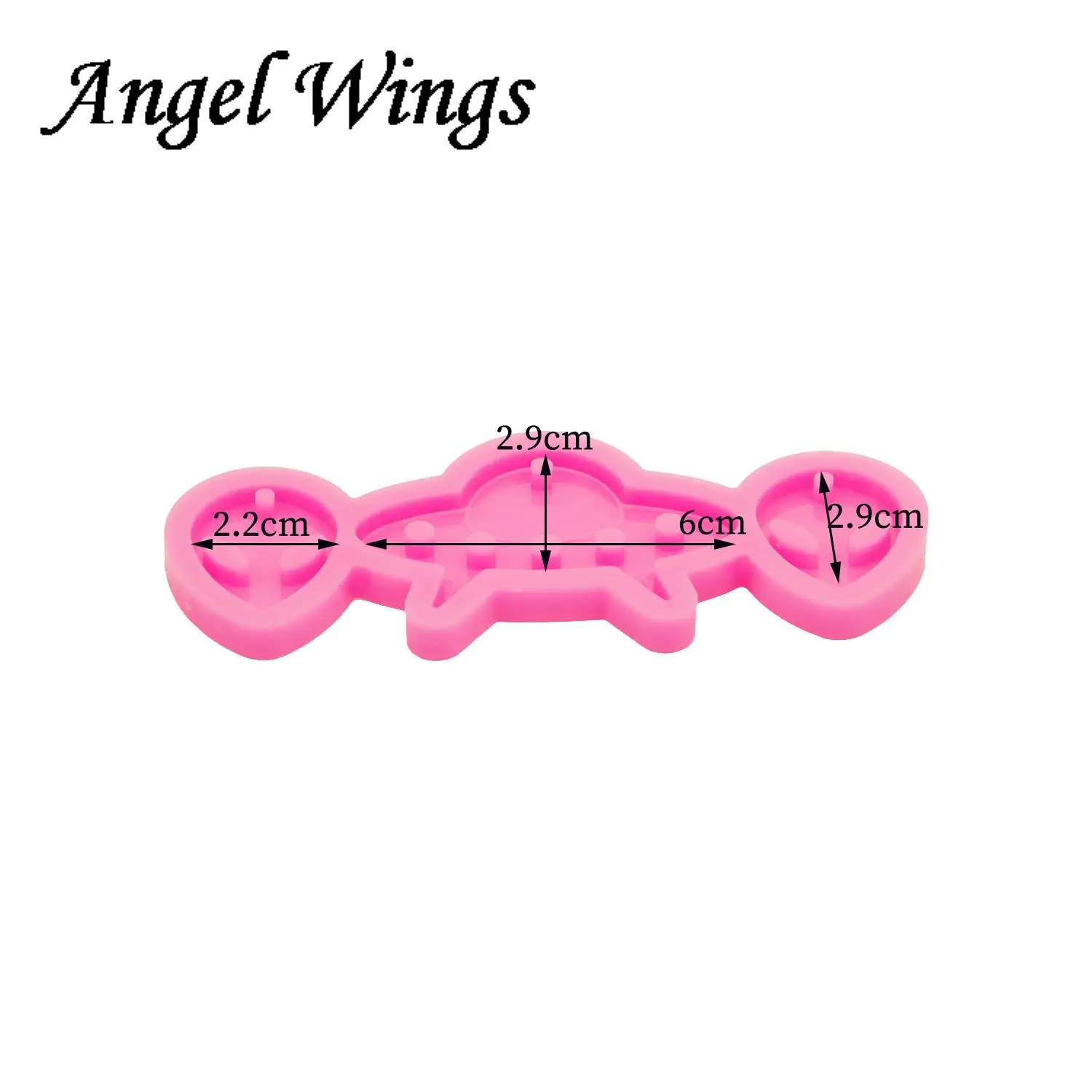 Angel Wings Shiny Glossy Alien-Shape Resin Jewelry Molds Silicone Molds for Epoxy Resin Earring Making Supplies Resin Keychain Mold Clay Molds