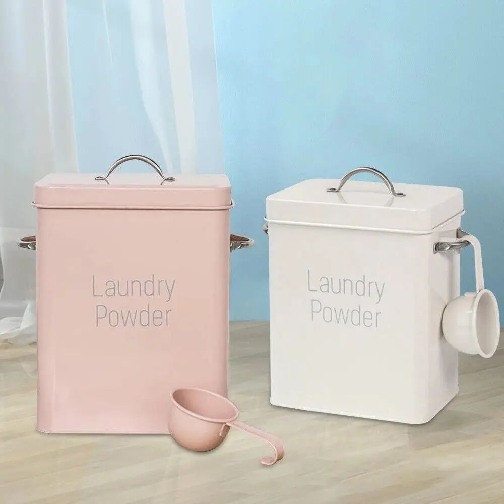Laundry Detergent Powder Storage Tin Box Lightweight Large Capacity