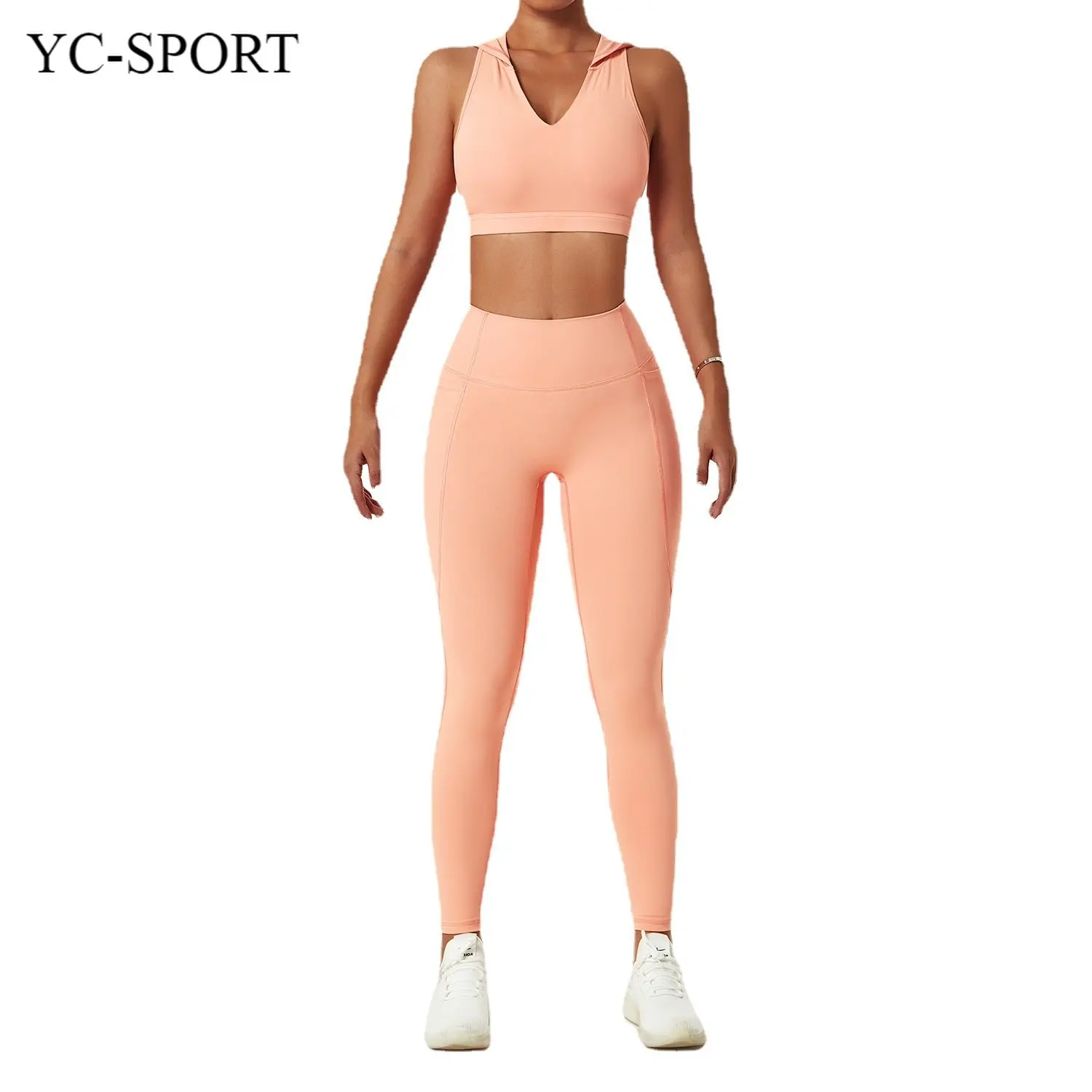 

Европейский и американский костюм для йоги YC, Женский ударопрочный костюм для бега, красивый жилет для йоги, костюм для фитнеса, спортивный костюм для улицы