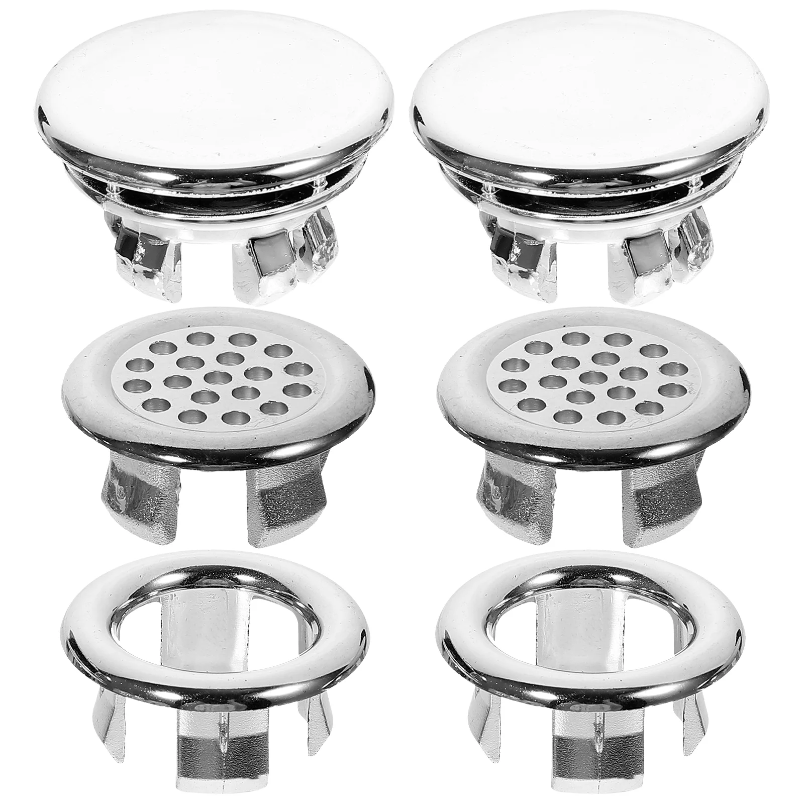 6pcs Sink Accessory Wash Basin Accessory Sink Overflow Drain Cover
