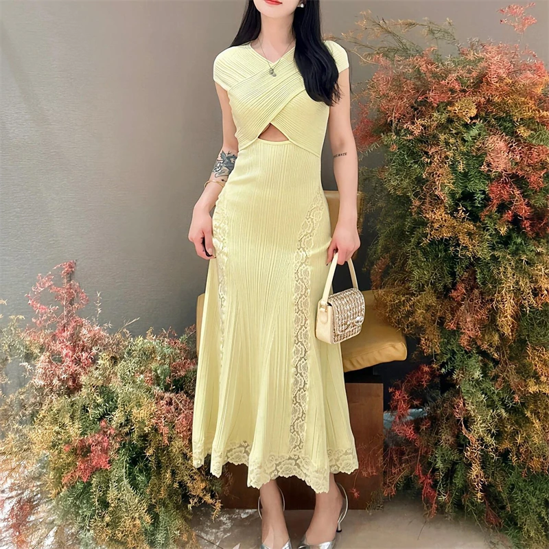 فستان دانتيل نسائي طويل احترافي