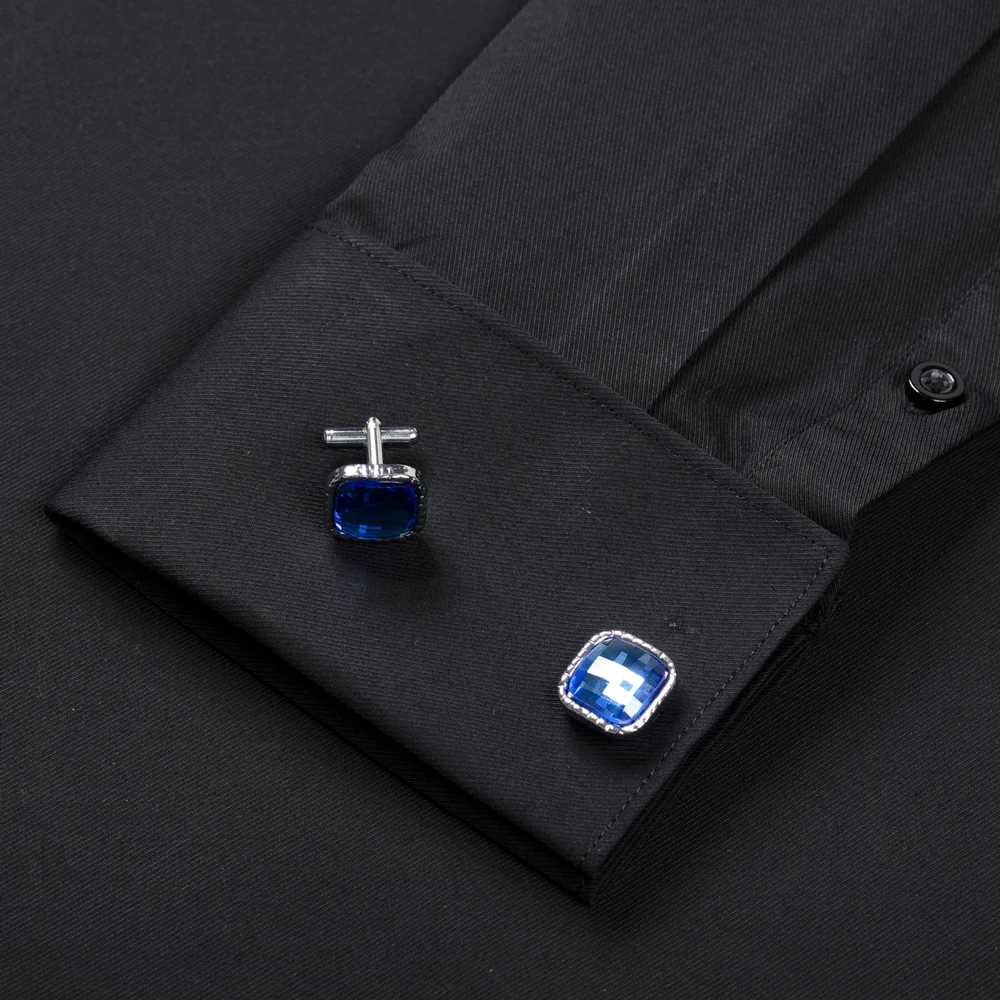 French Cuff Banded Collar Shirt Men's Fashion Hidden Button French Cuff  Mandarin Collar Dress Shirt  Collarless, Cotton Blend, Formal Wear Formal  Shirt Unique Style
