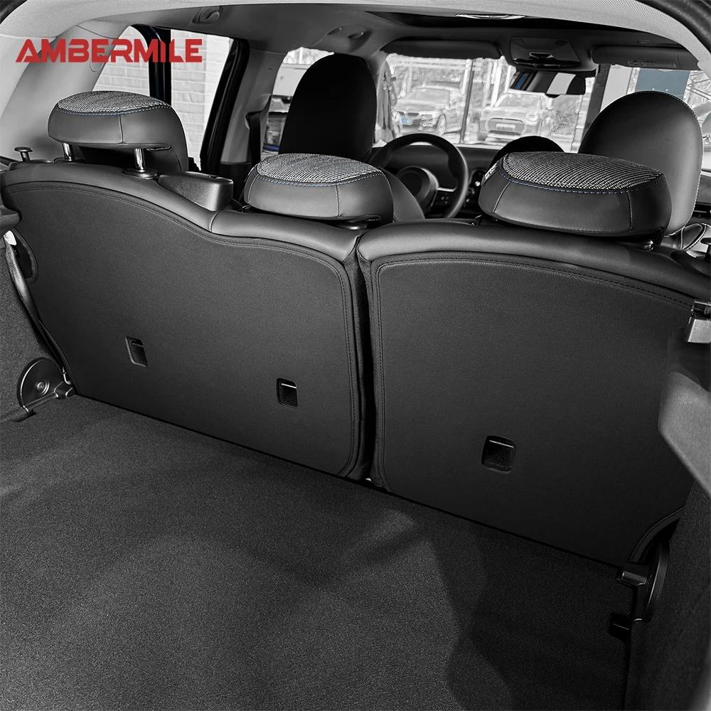 PU Leather for Mini Cooper S F65 Car Seat Anti Kick Pad Rear Protective Seat Back Anti Dirt Protective Mat 2Pcs