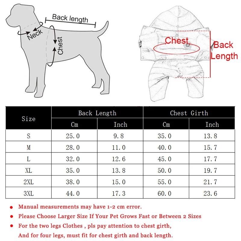 Winter Warm Dog Clothes for Small Medium Dogs Cat Waterproof Hoodies Puppy Down Jacket French Bulldog Parka Chihuahua Costume pet jacket
