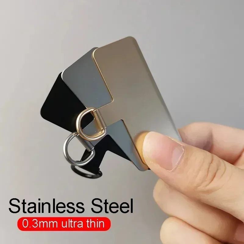 3/2/1PcsStainlessSteelHangingClipAnti-LostMetalPhoneLanyardTetherTabCardUltraThinCellPhoneSlingPiecePatch-AliExpress202192403