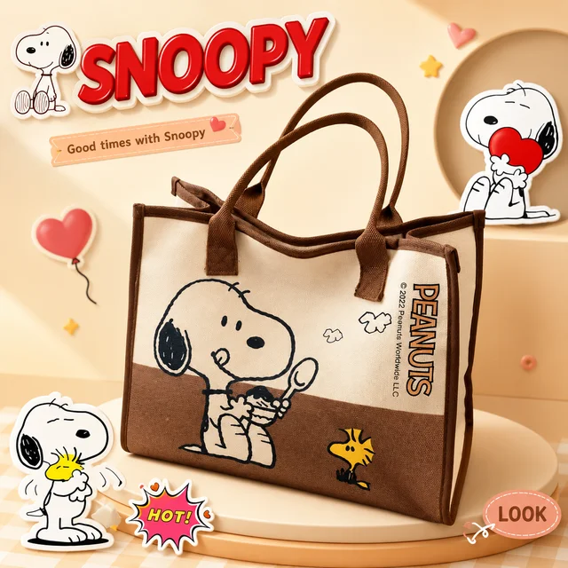 Bolsa de Lona Snoopy y Woodstock
