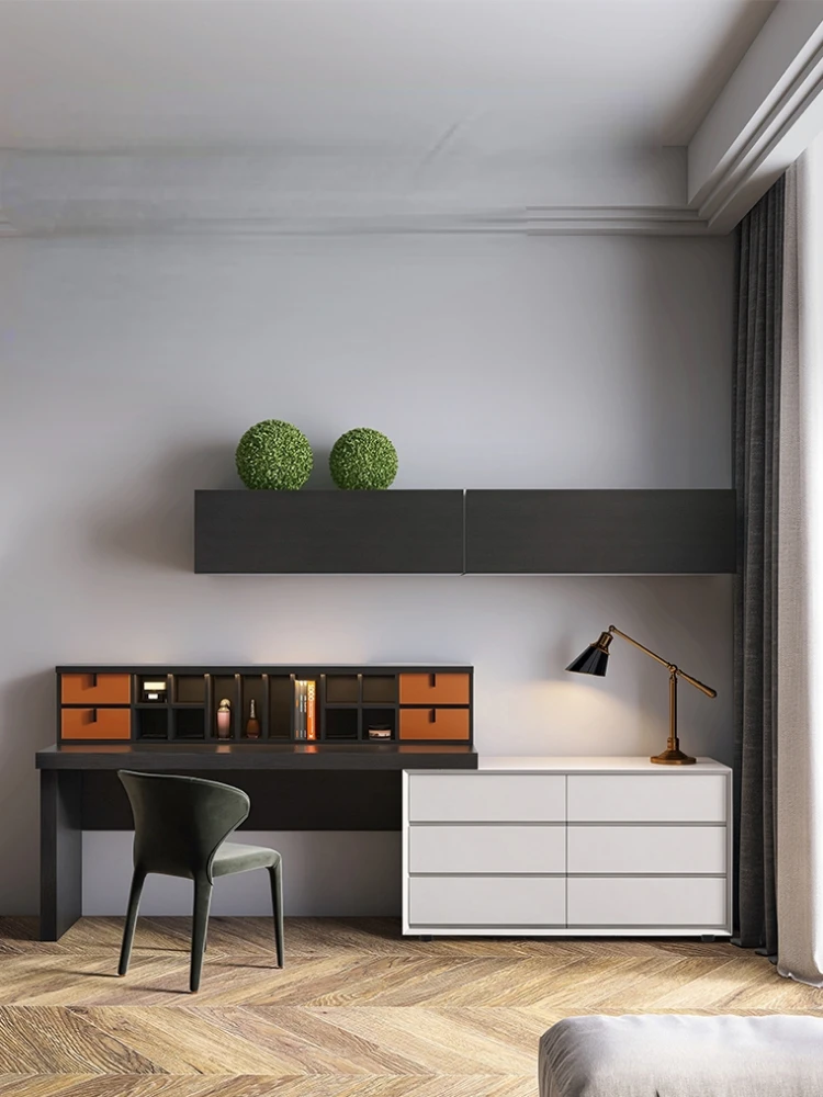 

Italian minimalist bedroom dresser storage cabinet integrated